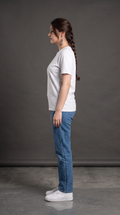 White Basic T-Shirt for Women – 230 GSM Cotton Sinker Plain Crew Neck Tee