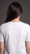 White Basic T-Shirt for Women – 230 GSM Cotton Sinker Plain Crew Neck Tee