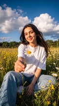 White Oversized T-Shirt for Women – 240 GSM Cotton Terry Relaxed Fit Tee