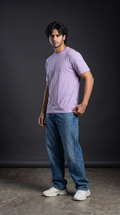 Lavender Basic T-Shirt — 230 GSM Cotton Sinker Plain Crew Neck Tee