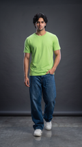 Lime Green Basic T-Shirt — 230 GSM Cotton Sinker Plain Crew Neck Tee