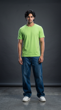 Lime Green Basic T-Shirt — 230 GSM Cotton Sinker Plain Crew Neck Tee