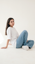 White Oversized T-Shirt for Women – 240 GSM Cotton Terry Relaxed Fit Tee