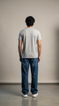 Grey Basic T-Shirt — 230 GSM Cotton Sinker Plain Crew Neck Tee