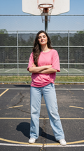 Hot Pink Oversized T-Shirt for Women – 240 GSM Cotton Terry Relaxed Fit Tee