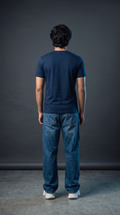 Navy Blue Basic T-Shirt — 230 GSM Cotton Sinker Plain Crew Neck Tee