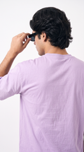 Lavender Oversized T-Shirt — 240 GSM Cotton Terry Plain Drop Shoulder Tee
