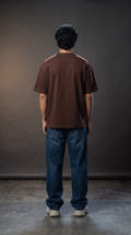 Coffee Brown Oversized T-Shirt — 240 GSM Cotton Terry Plain Drop Shoulder Tee