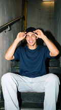 Navy Blue Oversized T-Shirt — 240 GSM Cotton Terry Plain Drop Shoulder Tee