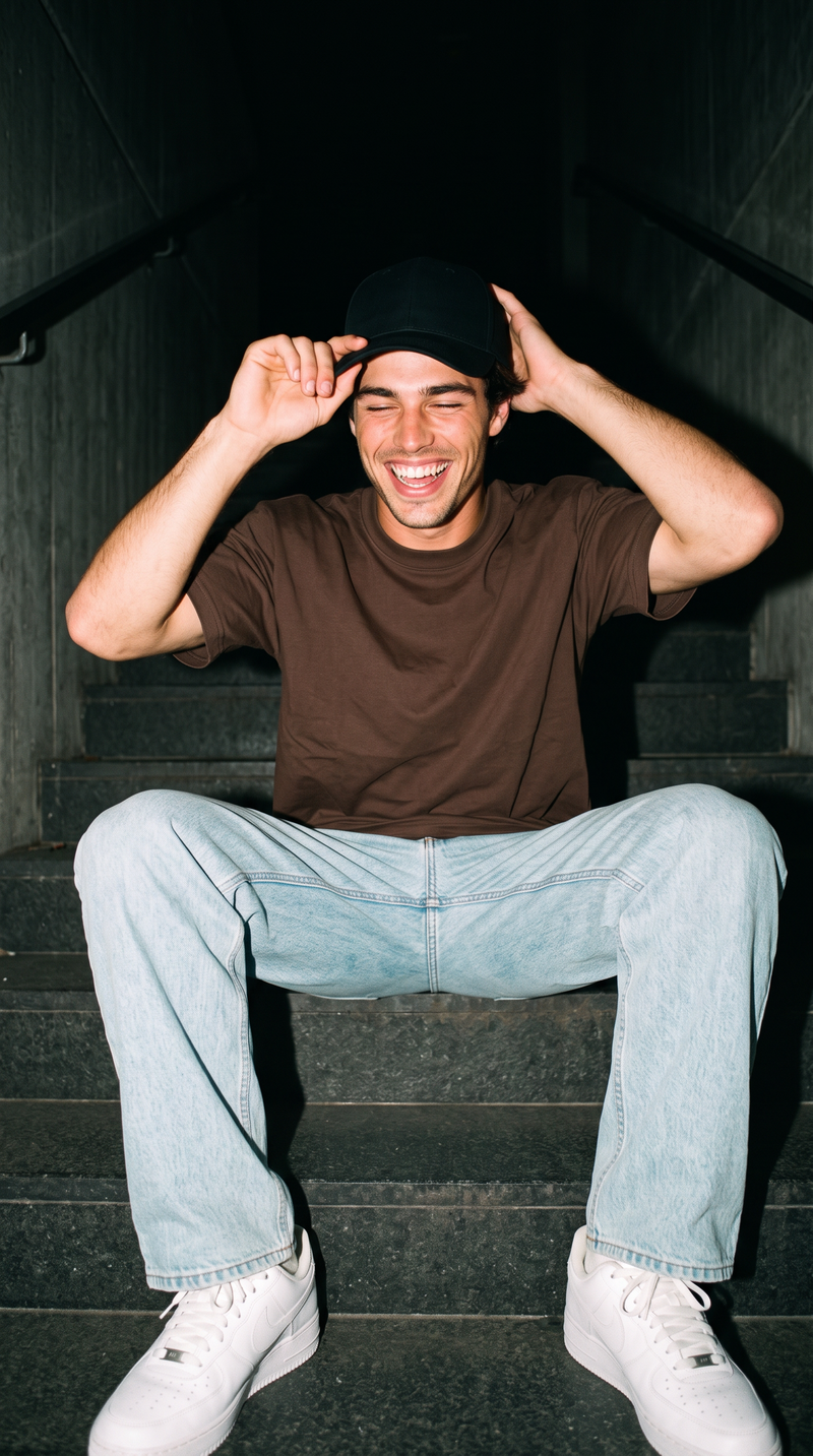 Coffee Brown Oversized T-Shirt — 240 GSM Cotton Terry Plain Drop Shoulder Tee
