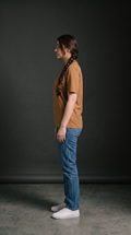 Camel Brown Basic T-Shirt for Women – 230 GSM Cotton Sinker Plain Crew Neck Tee