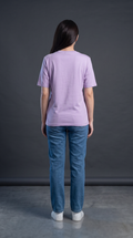 Lavender Basic T-Shirt for Women – 230 GSM Cotton Sinker Plain Crew Neck Tee