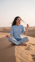 Baby Blue Oversized T-Shirt for Women – 240 GSM Cotton Terry Relaxed Fit Tee