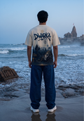 Dwarka The Lost City Oversized T-Shirt — Off White 240 GSM Cotton Terry Back Print