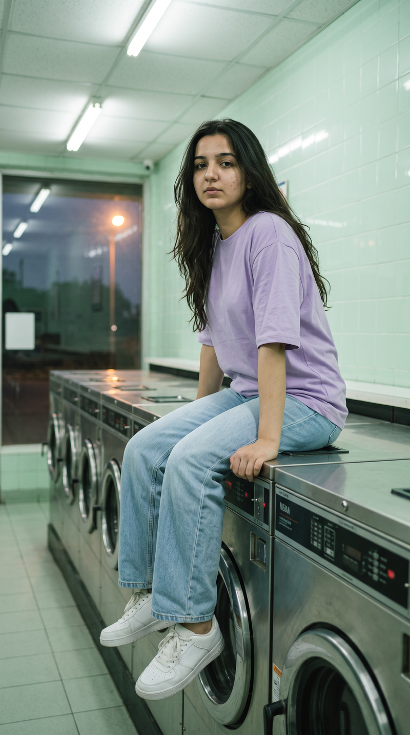 Lavender Oversized T-Shirt for Women – 240 GSM Cotton Terry Relaxed Fit Tee