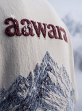 Aawara Embroidered Oversized T-Shirt — Off White 240 GSM Cotton Terry Mountain Back Embroidery
