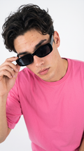 Hot Pink Oversized T-Shirt — 240 GSM Cotton Terry Plain Drop Shoulder Tee