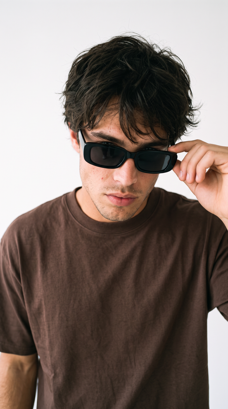 Coffee Brown Oversized T-Shirt — 240 GSM Cotton Terry Plain Drop Shoulder Tee