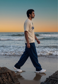 Dwarka The Lost City Oversized T-Shirt — Off White 240 GSM Cotton Terry Back Print
