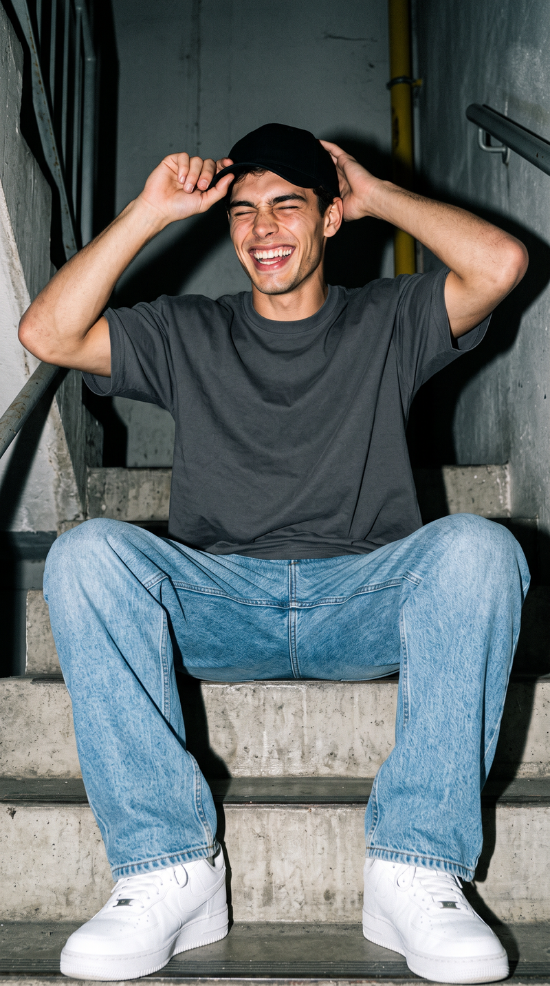 Charcoal Grey Oversized T-Shirt — 240 GSM Cotton Terry Plain Drop Shoulder Tee