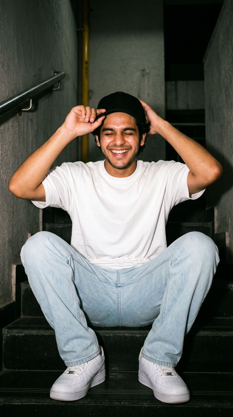 White Oversized T-Shirt — 240 GSM Cotton Terry Plain Drop Shoulder Tee